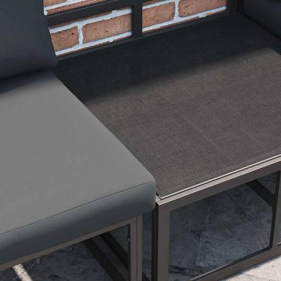 Salon de Jardin d'Angle Aluminium Grande Capacité 12 Pièces Design Épuré Noir – ComfortXL Outdoor Living - Image 6