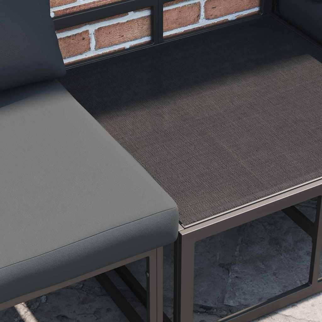 Salon de Jardin d'Angle Aluminium Grande Capacité 12 Pièces Design Épuré Noir – ComfortXL Outdoor Living - Image 6