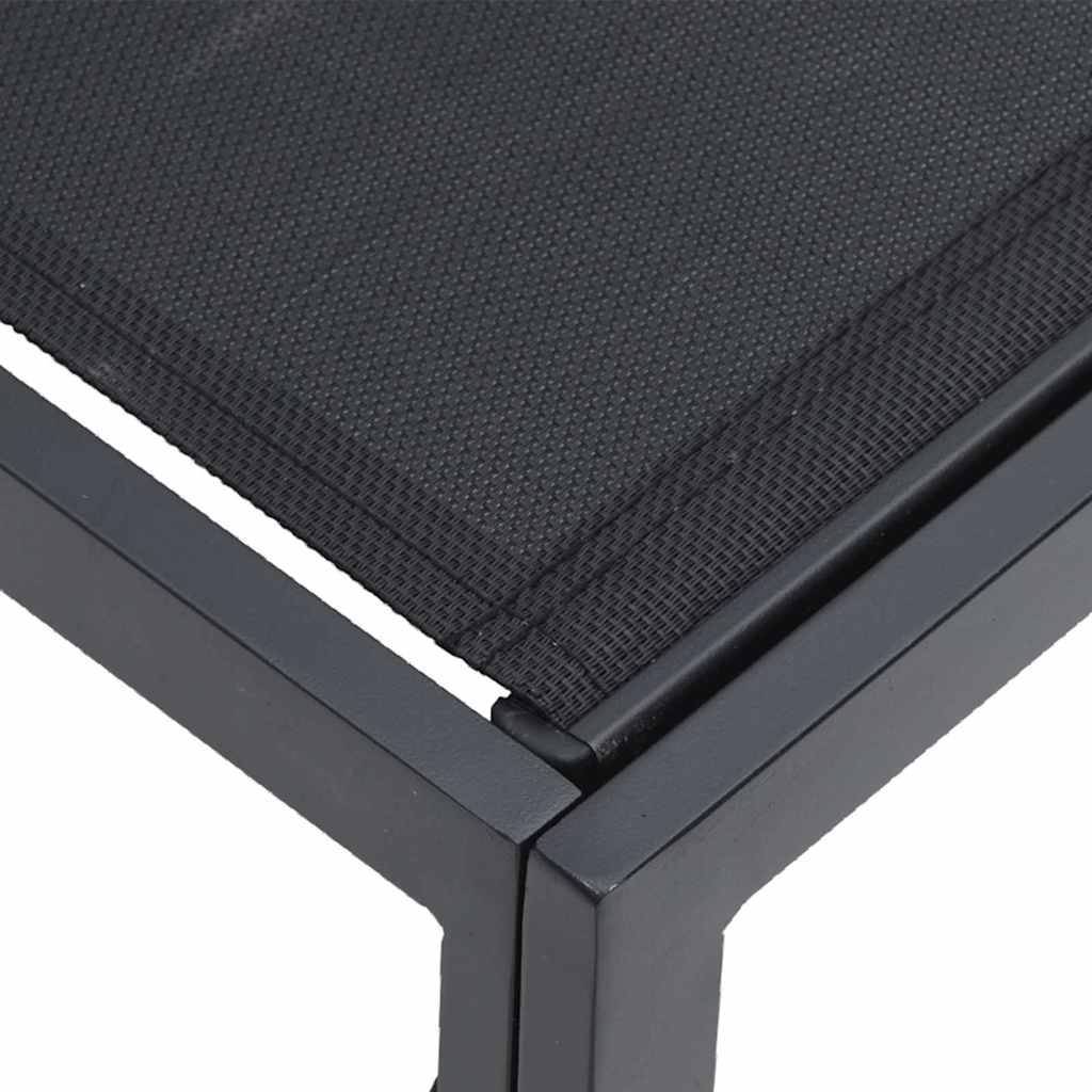 Salon de Jardin d'Angle Aluminium Grande Capacité 12 Pièces Design Épuré Noir – ComfortXL Outdoor Living - Image 7