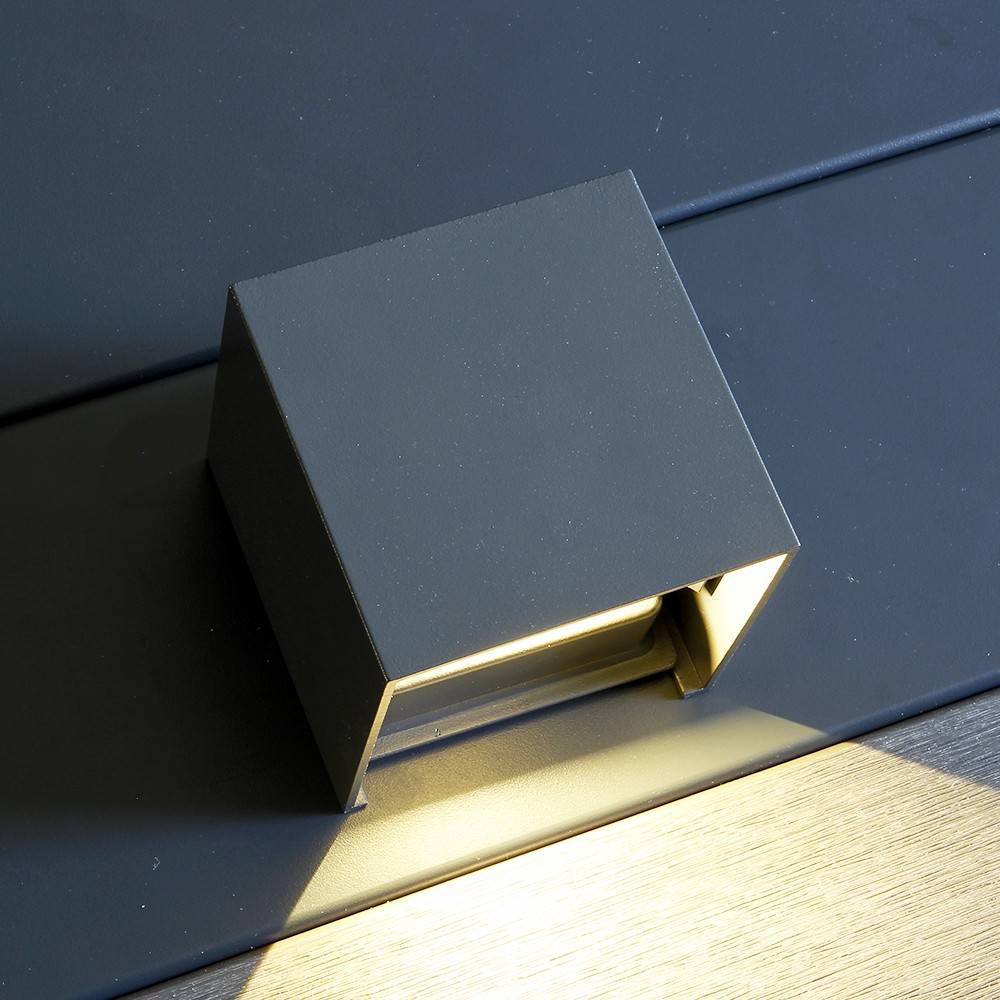 Decklinea - Applique LAKKA 100x100 6W-220V Blanc Chaud - IP67 - Aluminium - Spot LED à visser - Imagen 3