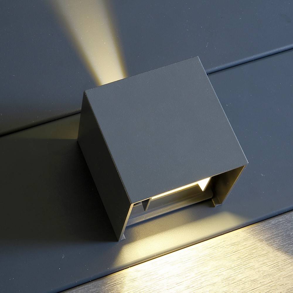 Decklinea - Applique LAKKA 100x100 6W-220V Blanc Chaud - IP67 - Aluminium - Spot LED à visser - Imagen 4