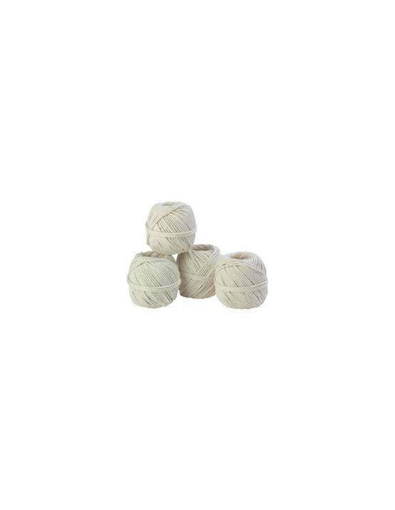Cordeau Coton Macramé 3mm Coton Naturel Tressé 3mm, Pack 10x100g - Corderies Tournonaises