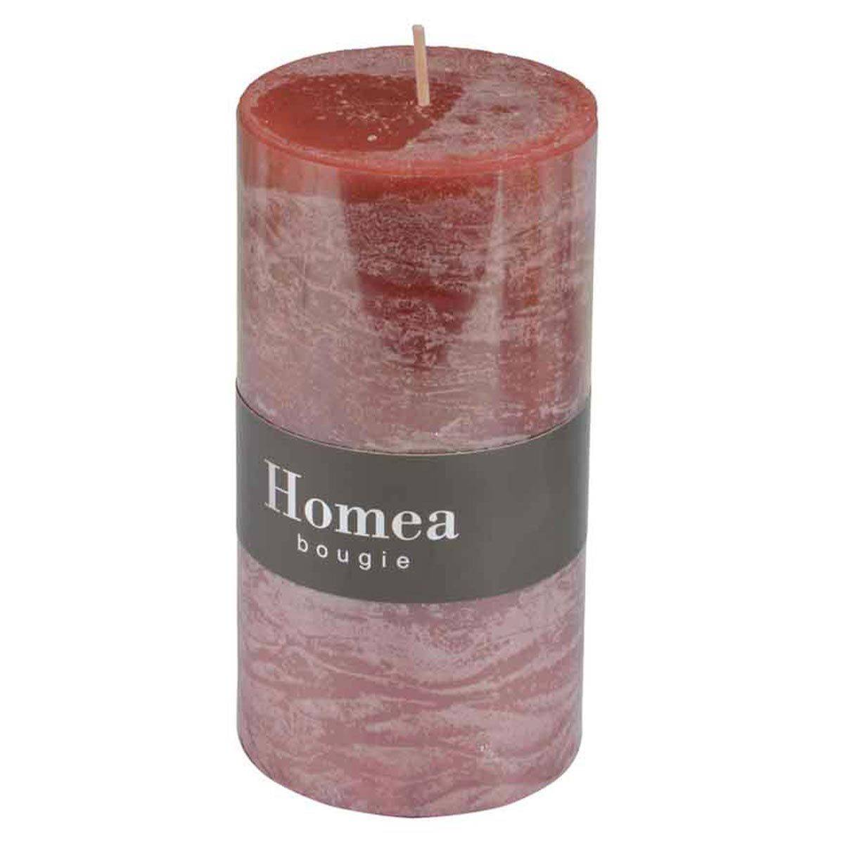 Bougie Pilier Déco "Rustique" 13cm Rose - Image 2