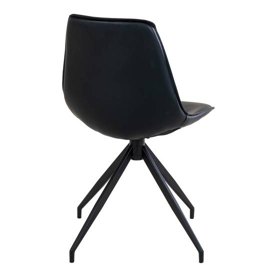 ALTOBUY - Lot de 4 Chaises Pivotantes Simili Cuir Noir - GOOP - Image 5
