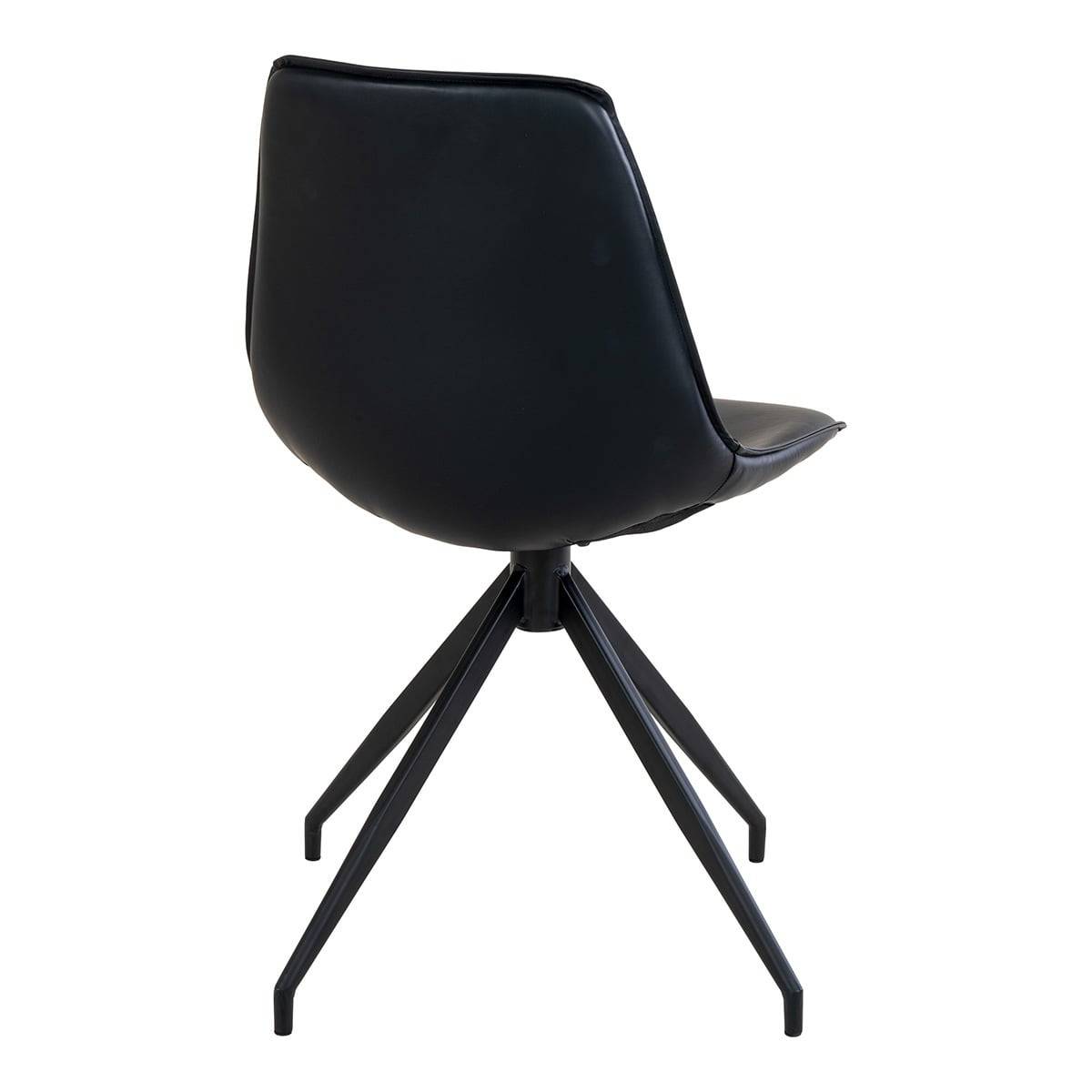 ALTOBUY - Lot de 4 Chaises Pivotantes Simili Cuir Noir - GOOP - Image 5