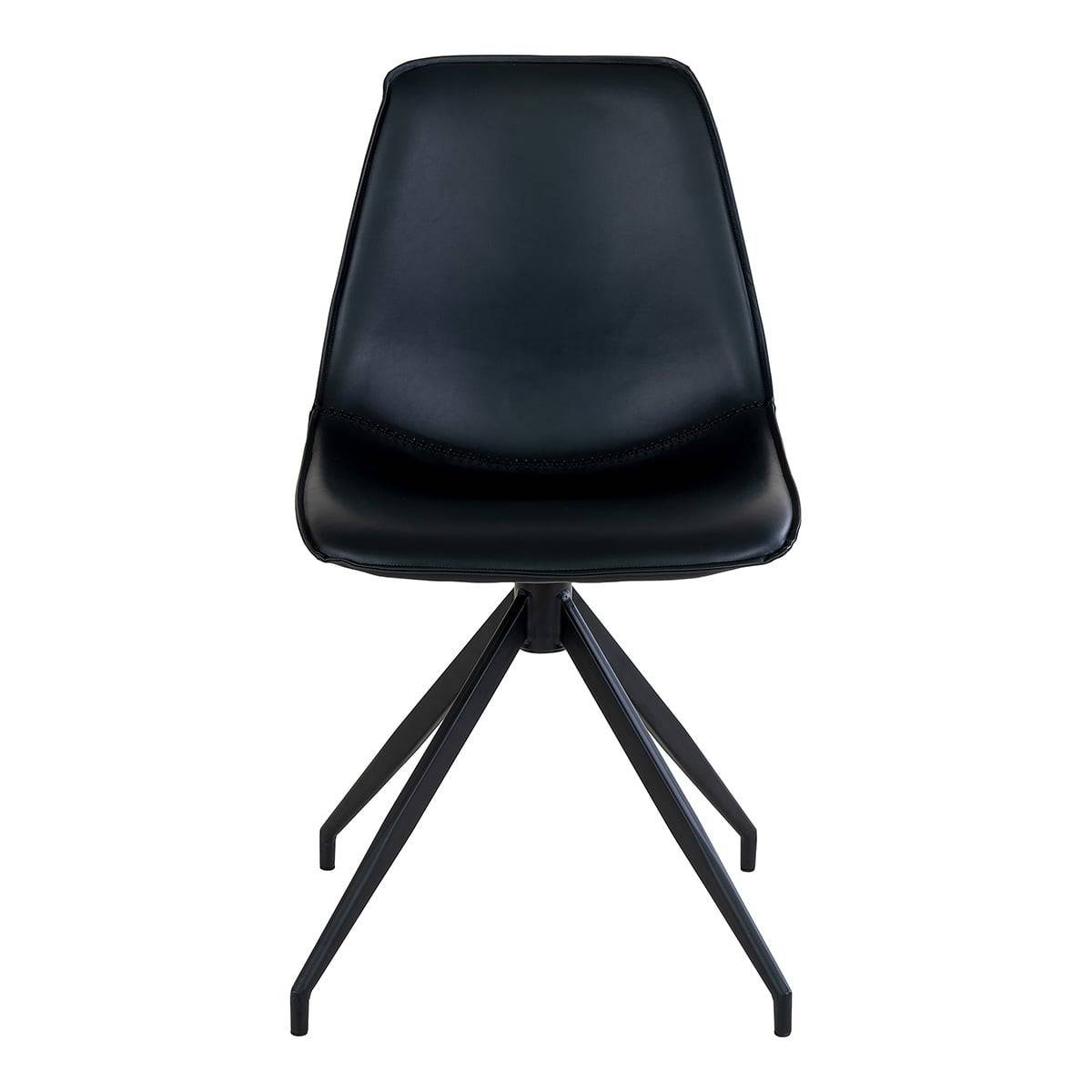 ALTOBUY - Lot de 4 Chaises Pivotantes Simili Cuir Noir - GOOP - Image 3