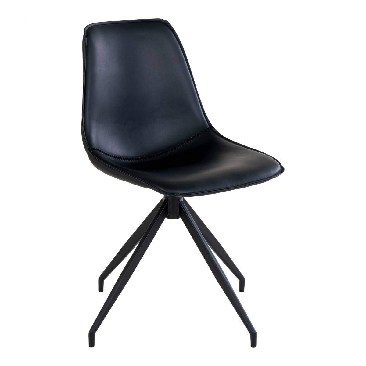 ALTOBUY - Lot de 4 Chaises Pivotantes Simili Cuir Noir - GOOP - Image 6