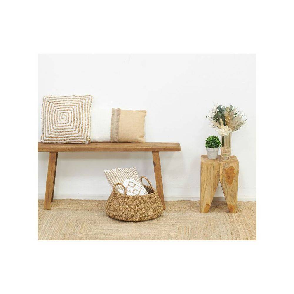 Aubry Gaspard - Coussins à motif en jute et coton (Lot de 3) - Imagen 3