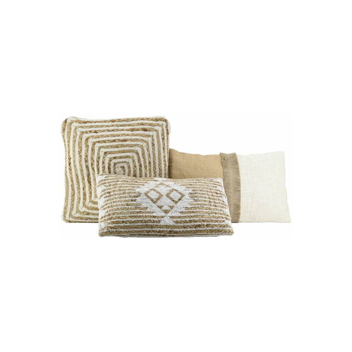 Aubry Gaspard - Coussins à motif en jute et coton (Lot de 3) - Imagen 1
