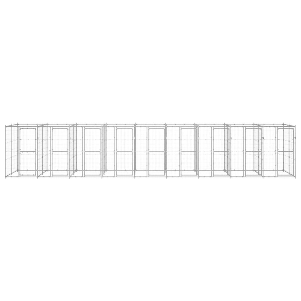 Vidaxl - Chenil extérieur Acier galvanisé 21,78 m² vidaXL 3082289 - Imagen 2
