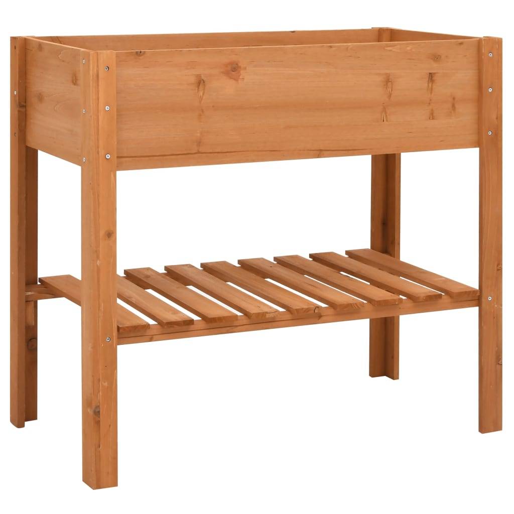 Support de Rangement pour Plantes en Bois de Sapin 2 Niveaux pour Balcon et Salon Brun – ComfortXL Outdoor Living - Imagen 1