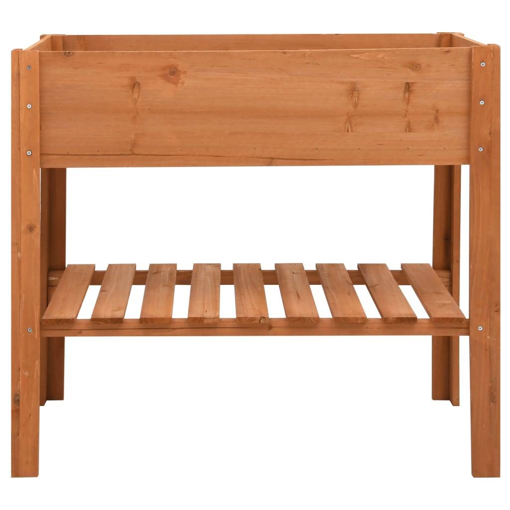 Support de Rangement pour Plantes en Bois de Sapin 2 Niveaux pour Balcon et Salon Brun – ComfortXL Outdoor Living - Imagen 2