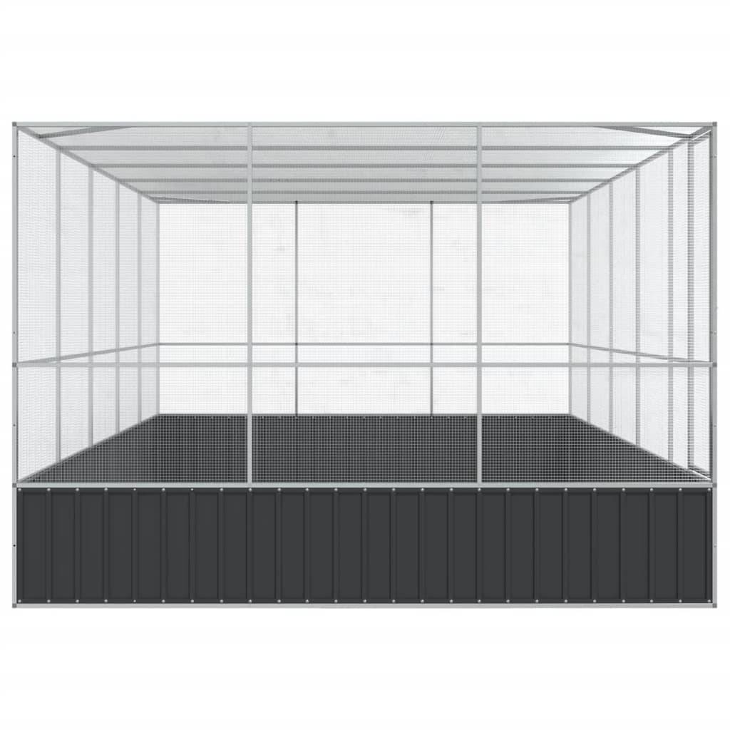 Volière Jardin Acier Galvanisé Grand Format 518x307cm Argent - ComfortXL Outdoor Living - Image 4