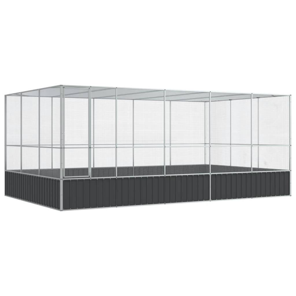 Volière Jardin Acier Galvanisé Grand Format 518x307cm Argent - ComfortXL Outdoor Living - Image 2
