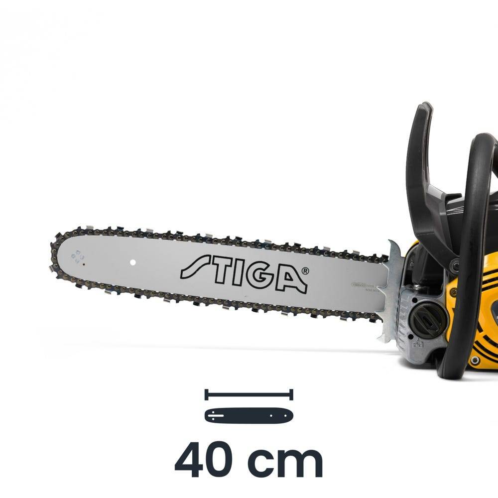 Stiga - Tronçonneuse CS 545 (16"), moteur 42.4cc, guide 40cm, pompe à huile réglable, contrôle vibrations - STIGA - Image 7
