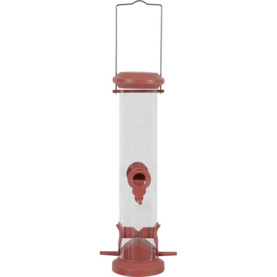 Zolux - Mangeoire silo à graines, rouge terra, hauteur 44 cm pour oiseaux - Image 4