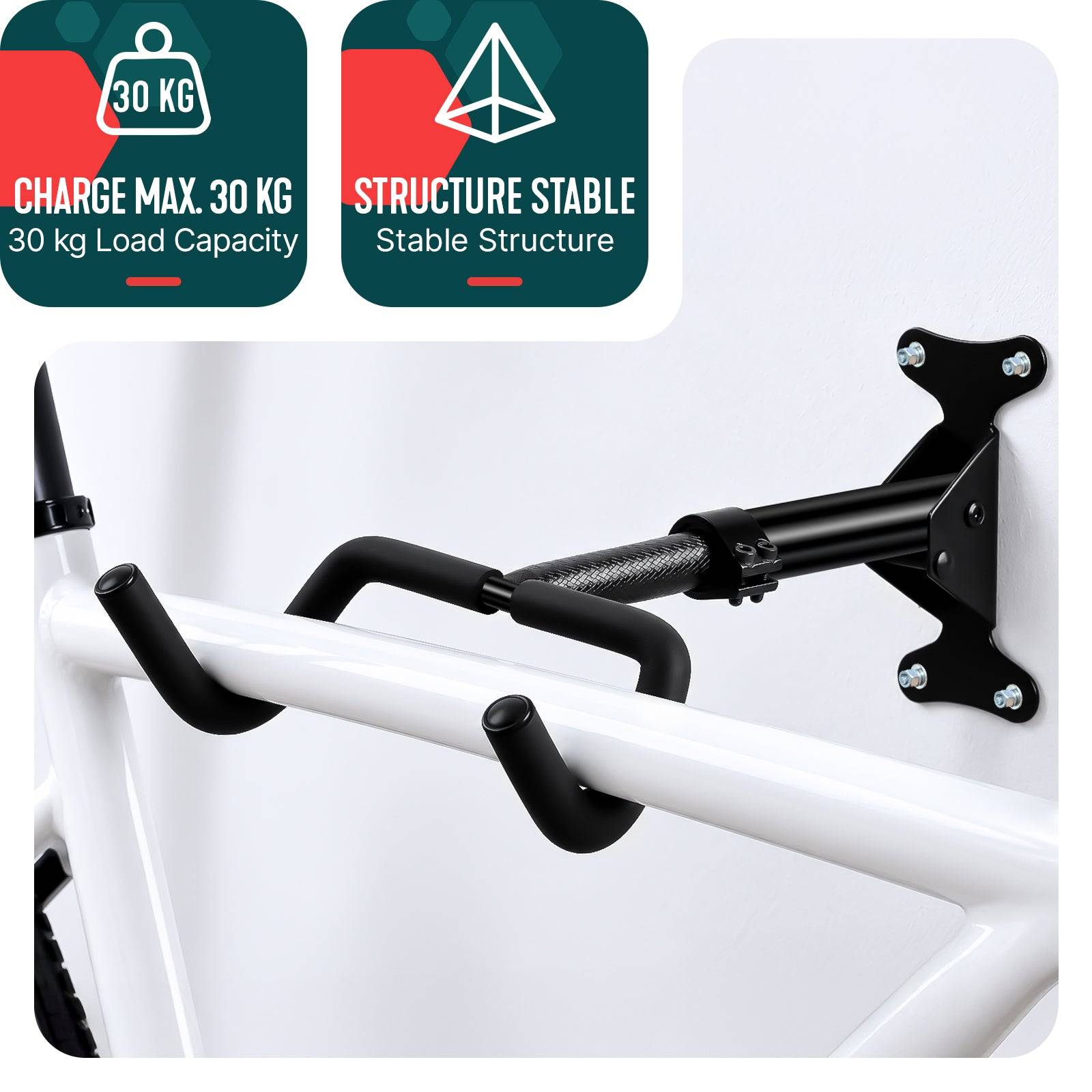 Vounot - Support mural pour vélos réglable et pliable - Métal - Charge max 30kg - Noir - VOUNOT® - Image 6
