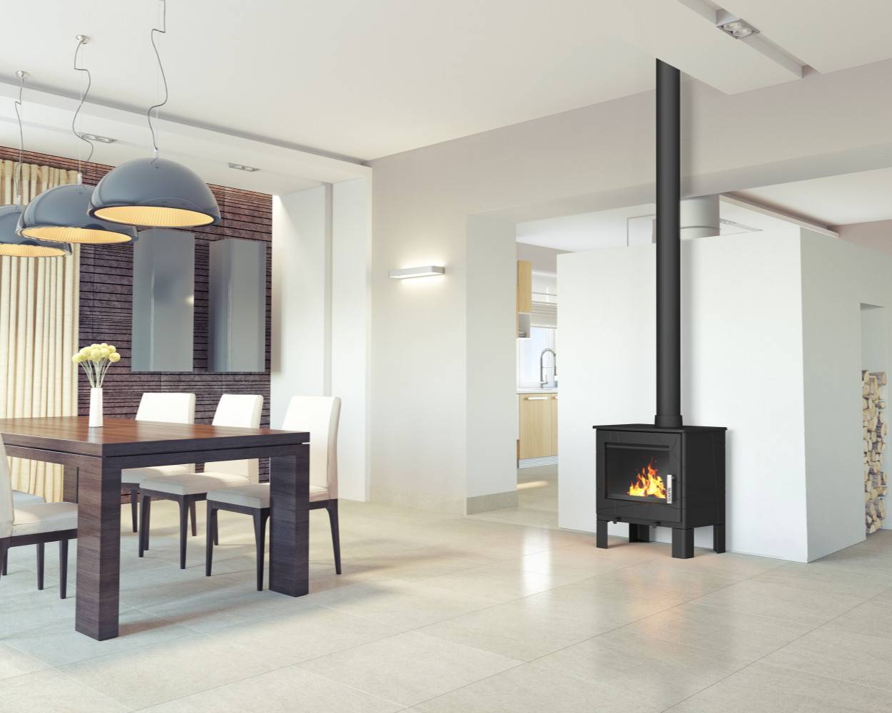 Supra - Poêle à bois ADAM 7,3KW en fonte - étanche - eco design Supra - Image 3