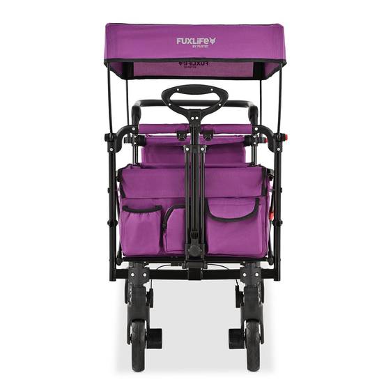 Chariot pliable confort FX-CT850 FUXLIFE avec toit UV et roues à suspension - Image 3