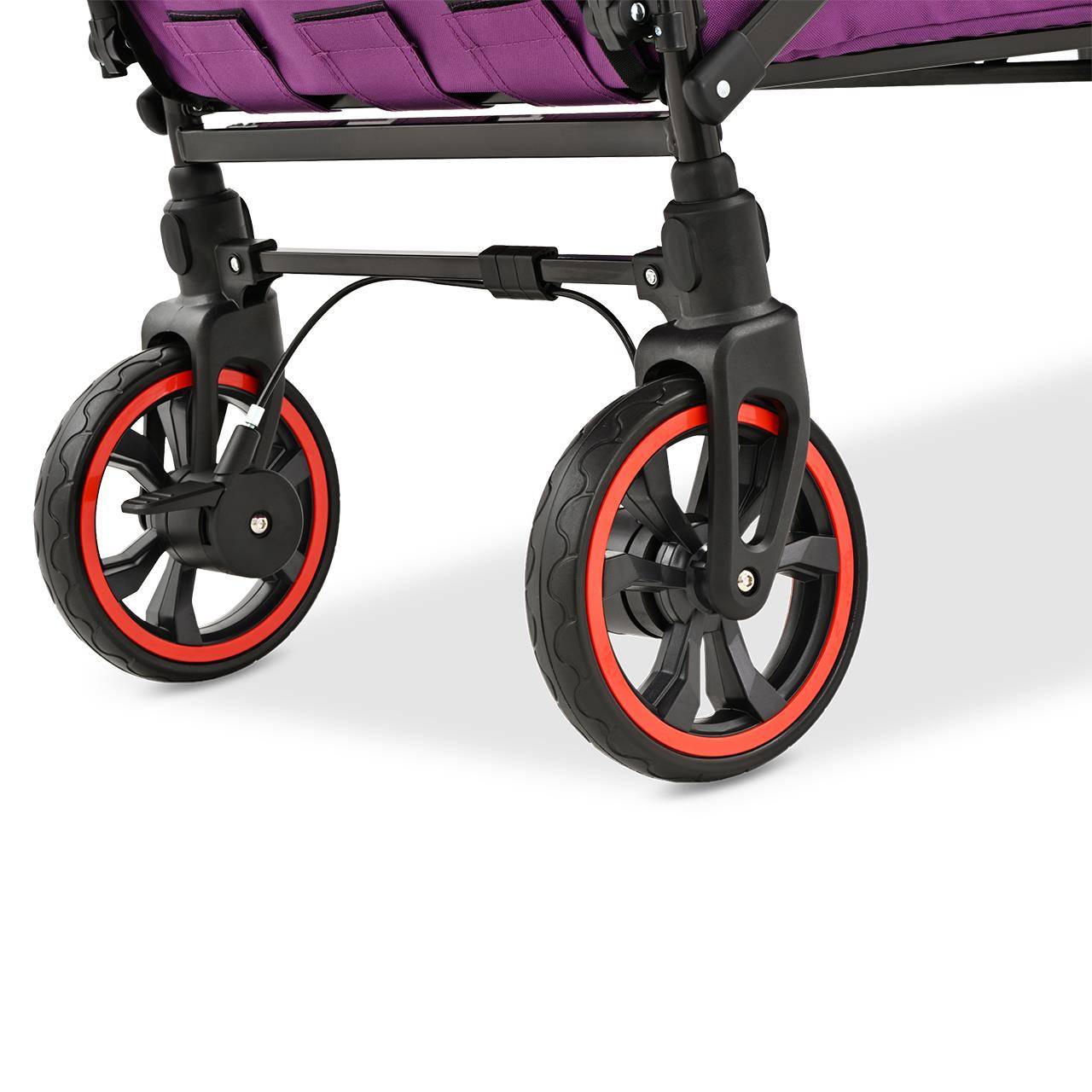 Chariot pliable confort FX-CT850 FUXLIFE avec toit UV et roues à suspension - Image 8