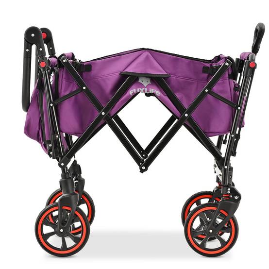 Chariot pliable confort FX-CT850 FUXLIFE avec toit UV et roues à suspension - Image 6