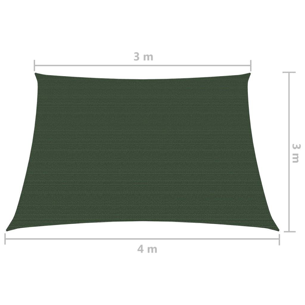 Helloshop26 - Voile toile d'ombrage parasol 160 g/m² PEHD 3/4 x 3 m vert foncé - Imagen 6