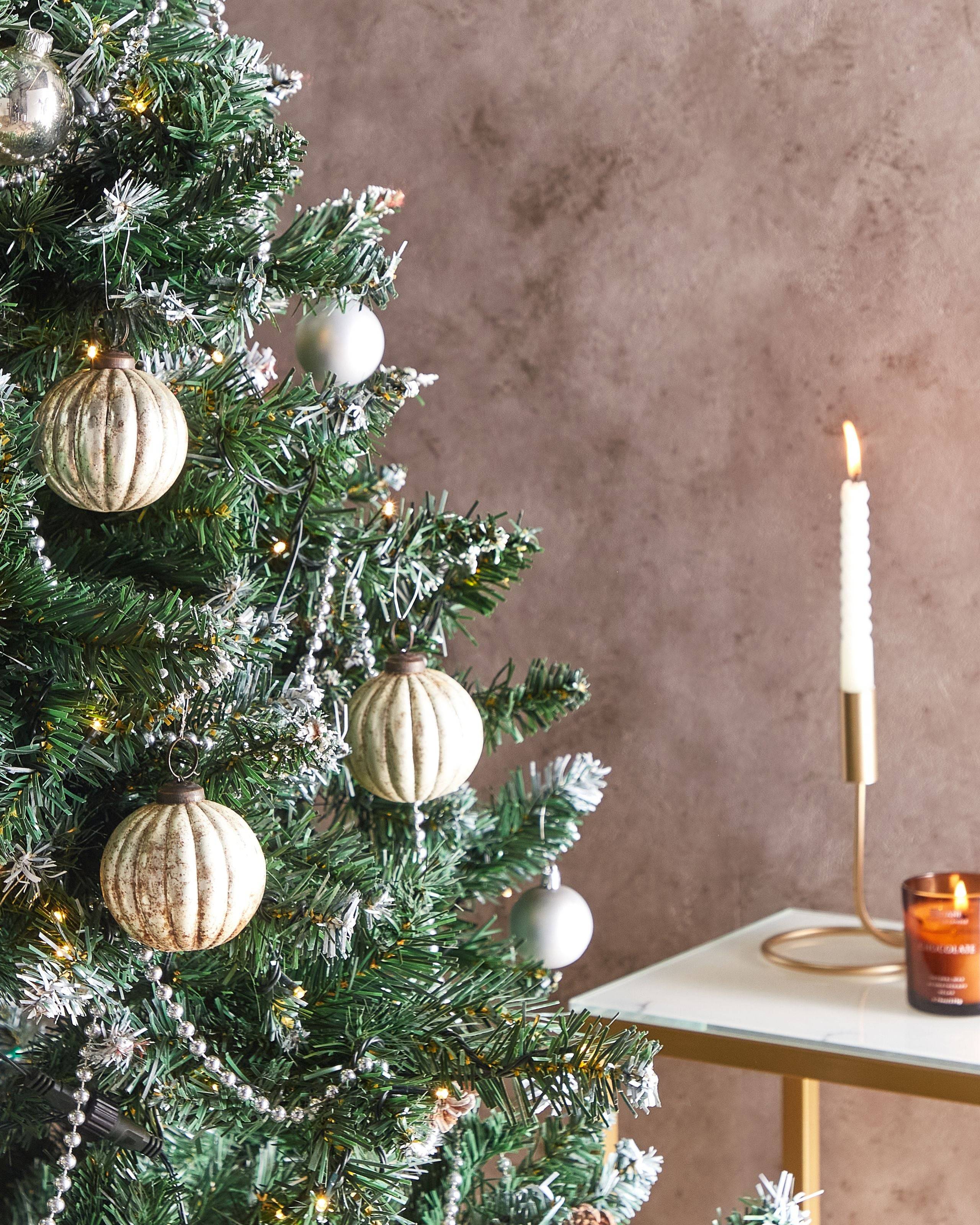 Beliani - Boules de Noël Verre Argenté IVOIRE - Beliani - Imagen 1