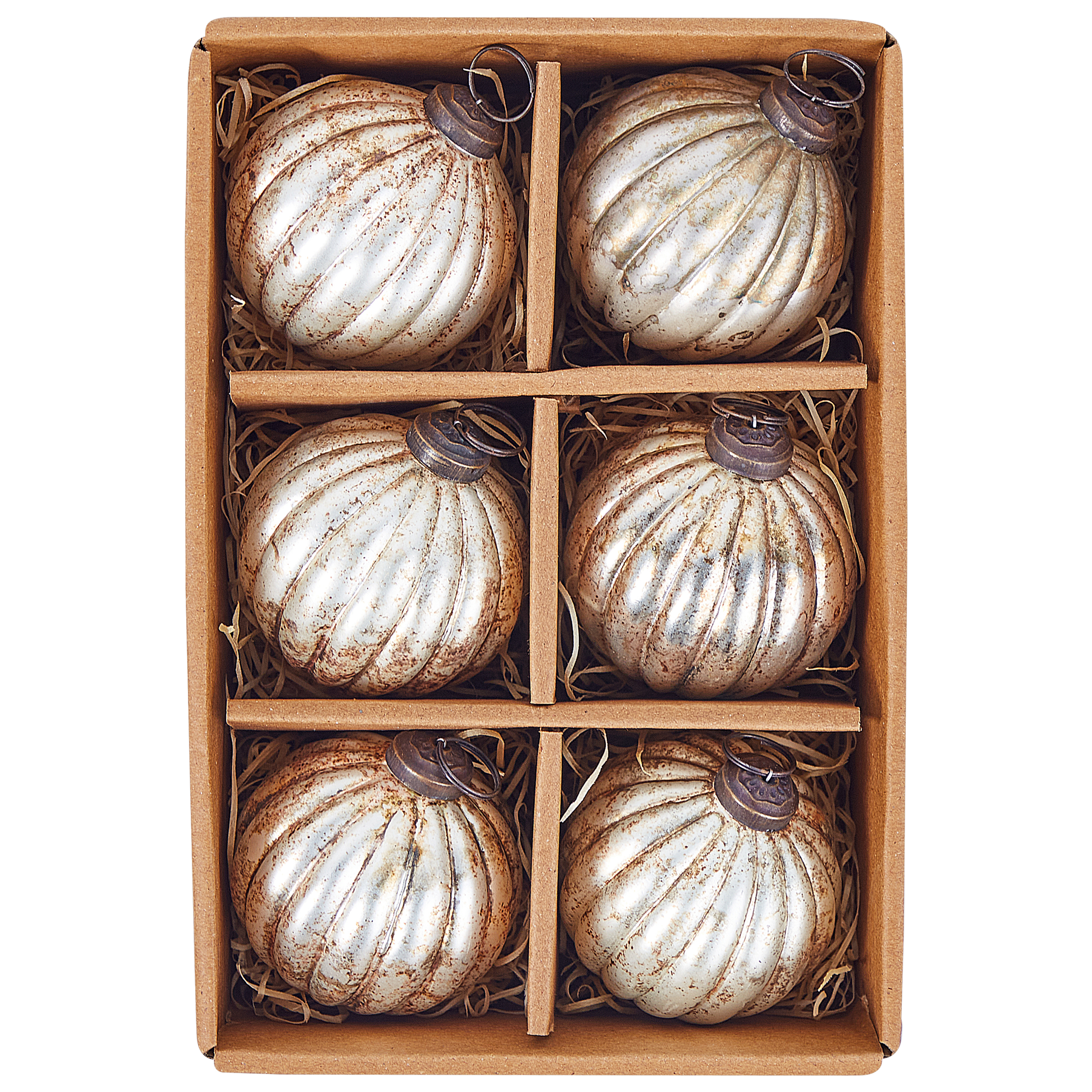 Beliani - Boules de Noël Verre Argenté IVOIRE - Beliani - Imagen 5