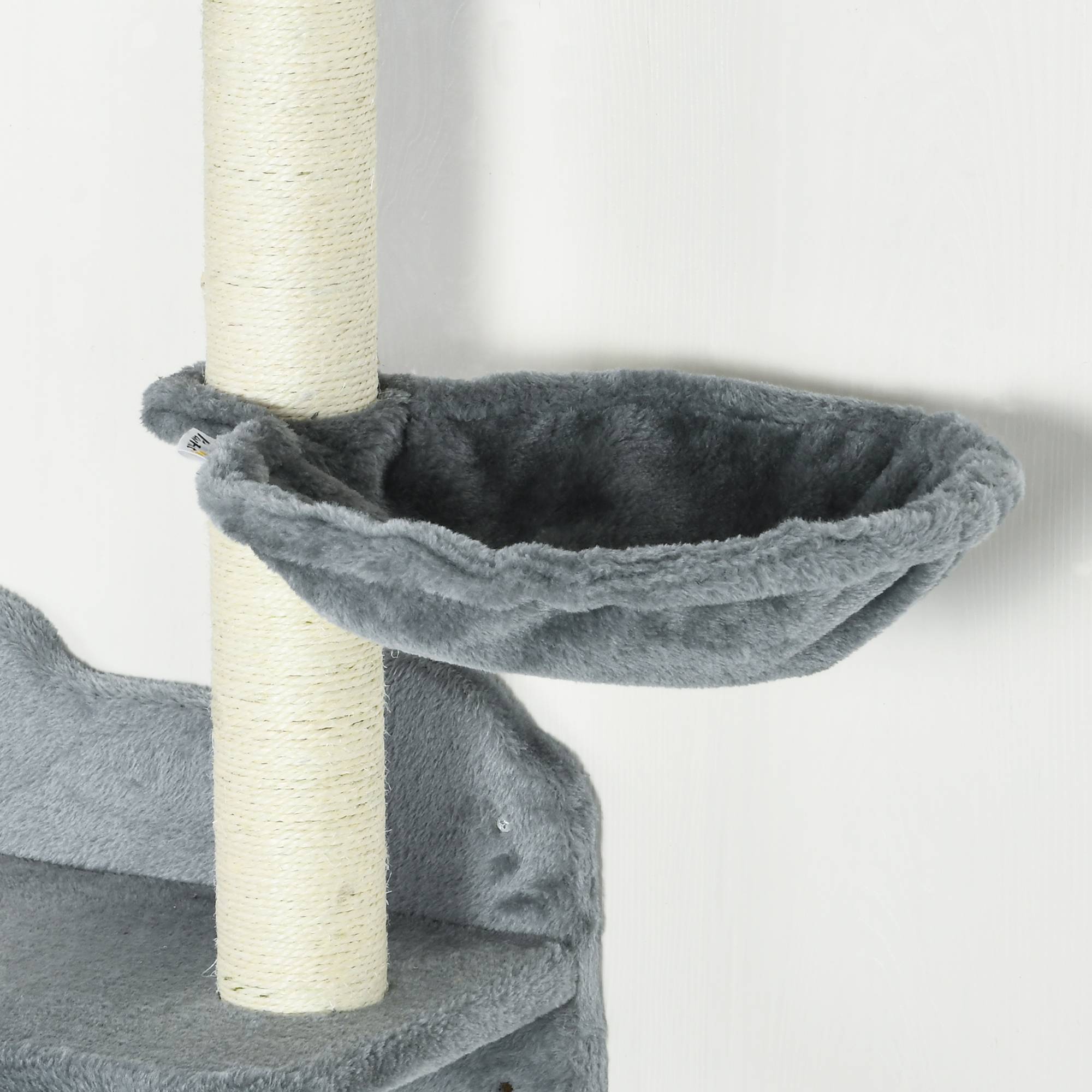 Marches d'escalade, mur, escalier chat, set 4 pièces, arbre à chat, hamac, gris+crème, 40 x 28 x 73 cm - Image 10