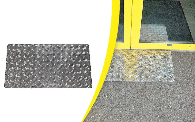 Bande éveil de vigilance Métal Waccess WATTELEZ 420x825 mm - Aluminium grain de riz - 630097 - Imagen 2
