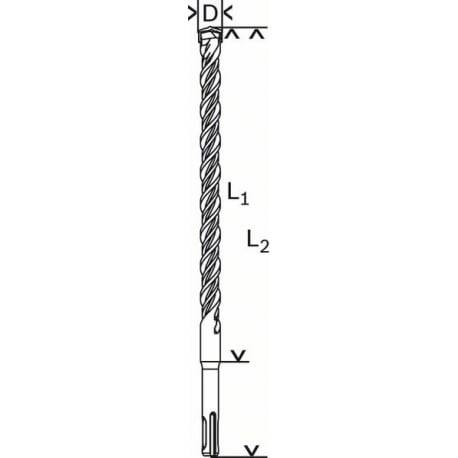 Bosch Professional - Foret à béton SDS-Plus 5 Pro - 10 x 150 x 215 mm - BOSCH - 1618596265 - Imagen 3