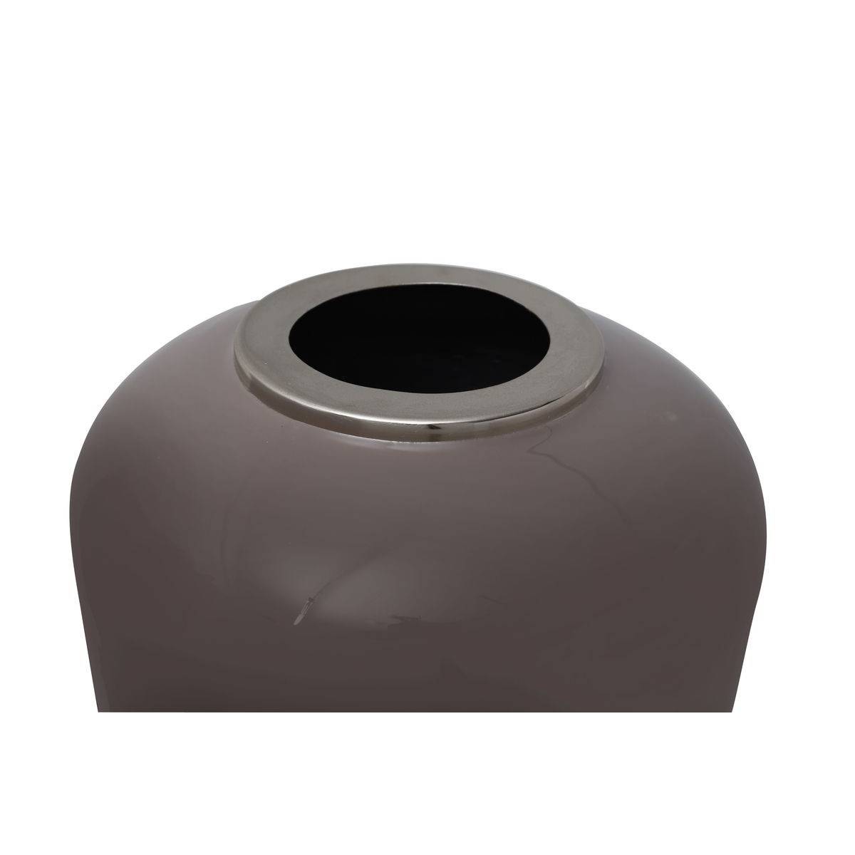 Paris Prix - Vase Rond Design "Touna" 91cm Gris & Argent - Image 2