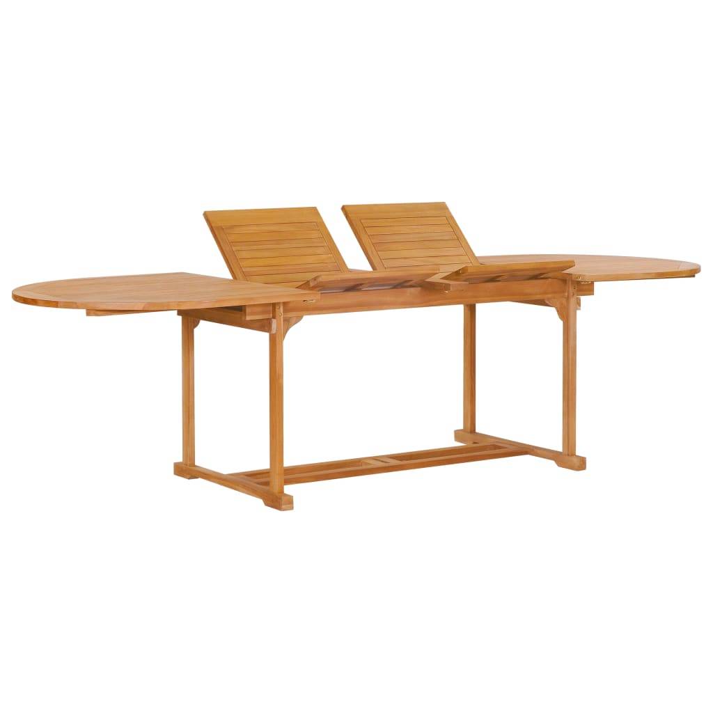 Helloshop26 - Salon de jardin meuble d'extérieur ensemble de mobilier 9 pièces bois de teck massif - Imagen 2