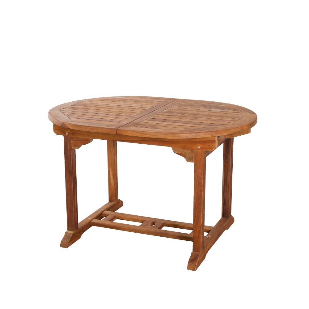 MAEVA - Ensemble de jardin bois teck huilé table 120*180 cm 6 chaises - Image 3