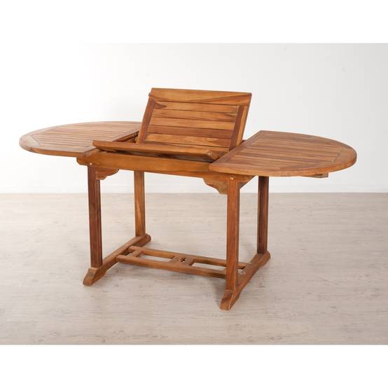 MAEVA - Ensemble de jardin bois teck huilé table 120*180 cm 6 chaises - Image 4