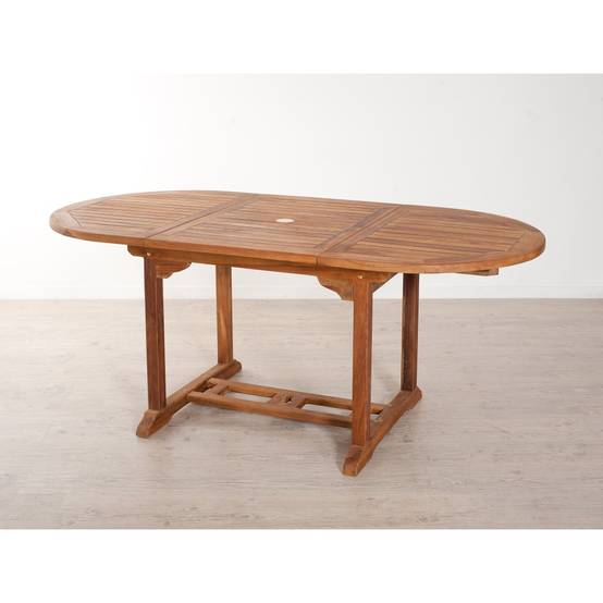 MAEVA - Ensemble de jardin bois teck huilé table 120*180 cm 6 chaises - Image 5