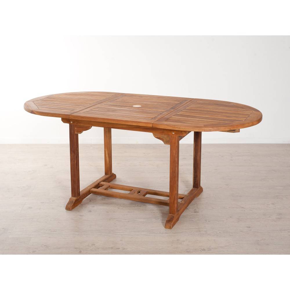 MAEVA - Ensemble de jardin bois teck huilé table 120*180 cm 6 chaises - Image 5