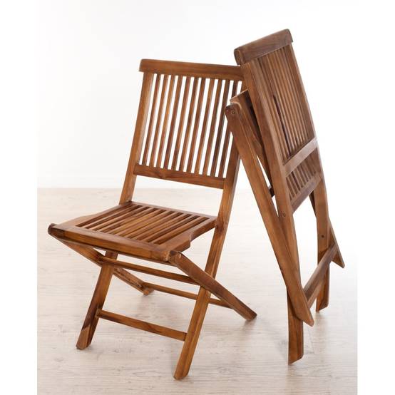 MAEVA - Ensemble de jardin bois teck huilé table 120*180 cm 6 chaises - Image 7