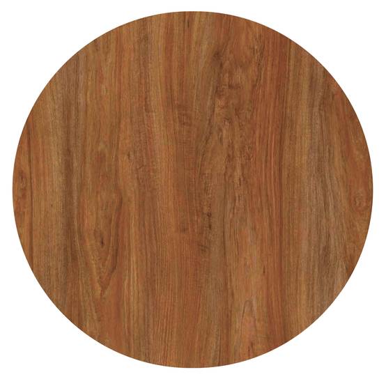 Oviala - Table de jardin ronde 60 cm inclinable aluminium et HPL chêne foncé Opera - Oviala - Image 5