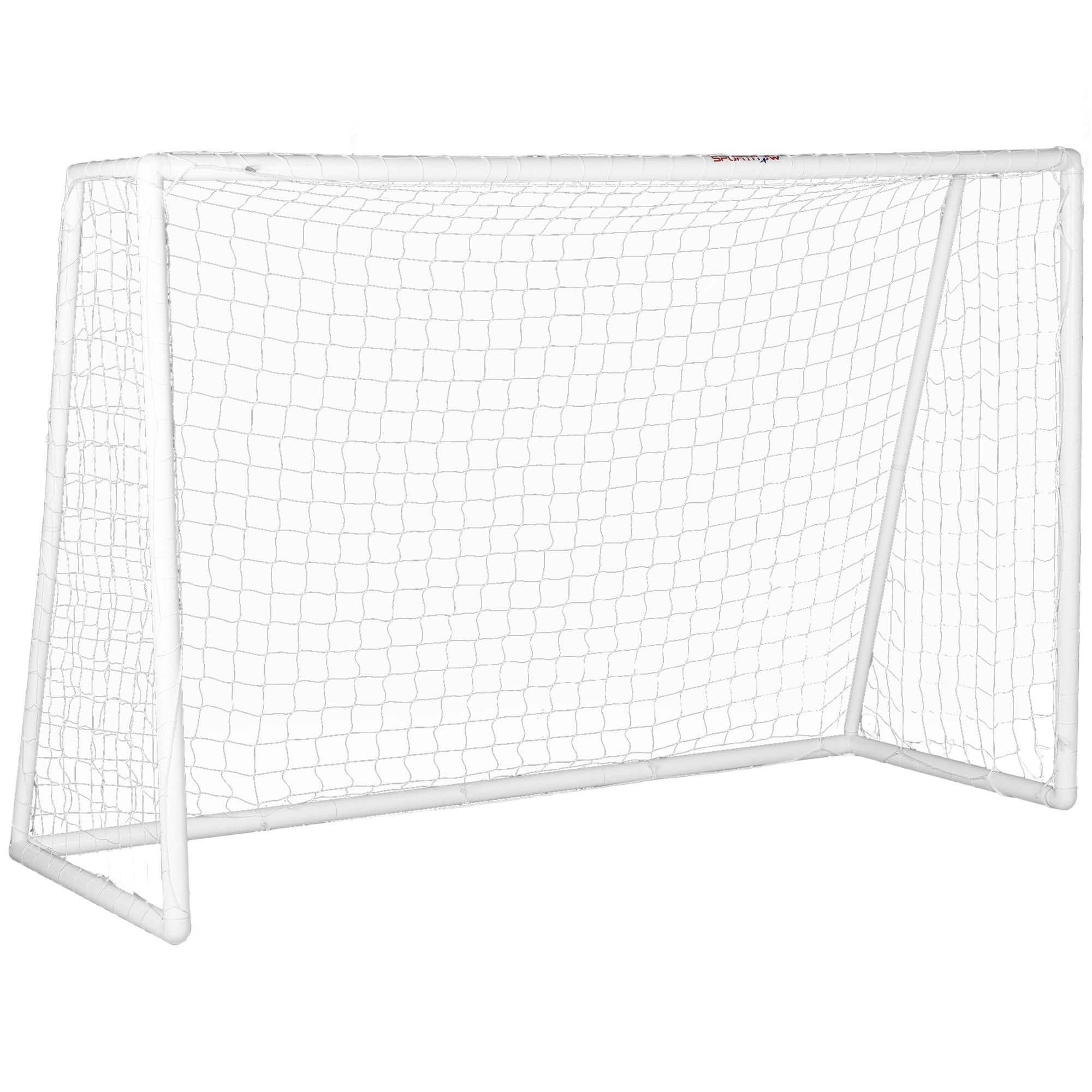 Sportnow - But de football cage de foot - dim. 180L x 92l x 124H cm - PVC blanc - SPORTNOW - Imagen 1