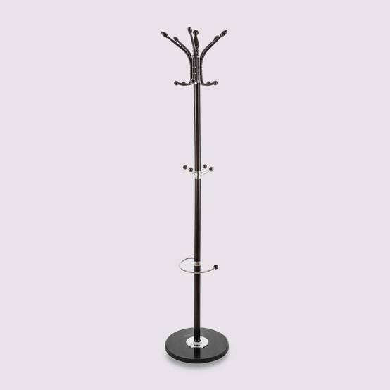Porte-manteau en métal noir avec porte-parapluie | Leroy Merlin Porte-manteau en métal noir avec porte-parapluie | Leroy Merlin