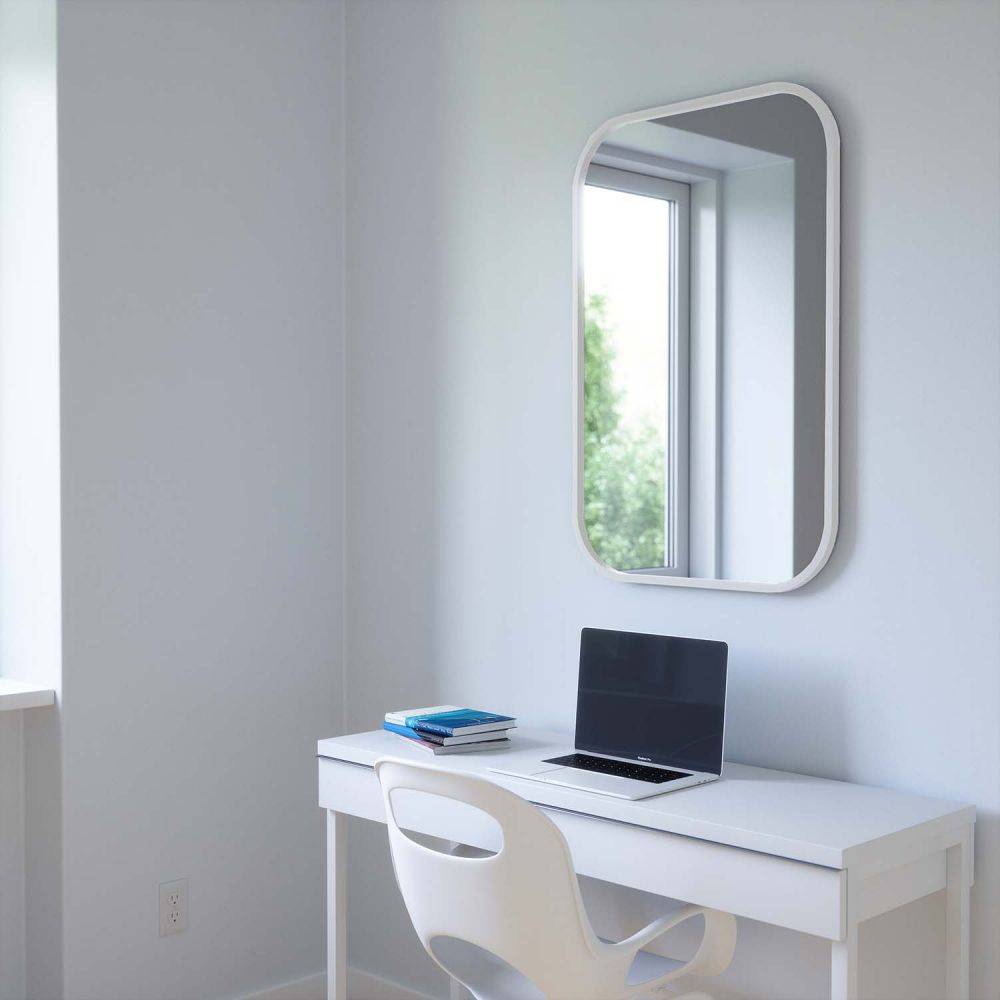 Umbra - Miroir rectangulaire rebord caoutchouc 61 x 91 cm Hub Umbra - Imagen 2