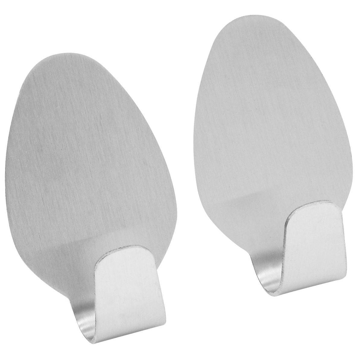 Lot de 2 crochets muraux adhésifs en inox Fackelmann Tecno - Image 1