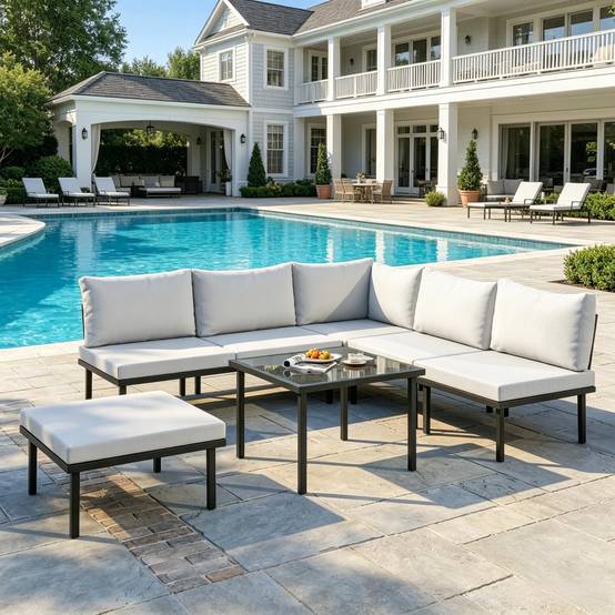 Canapé modulable 6 pièces – personnalisable, imperméable, résiste au soleil - Image 4