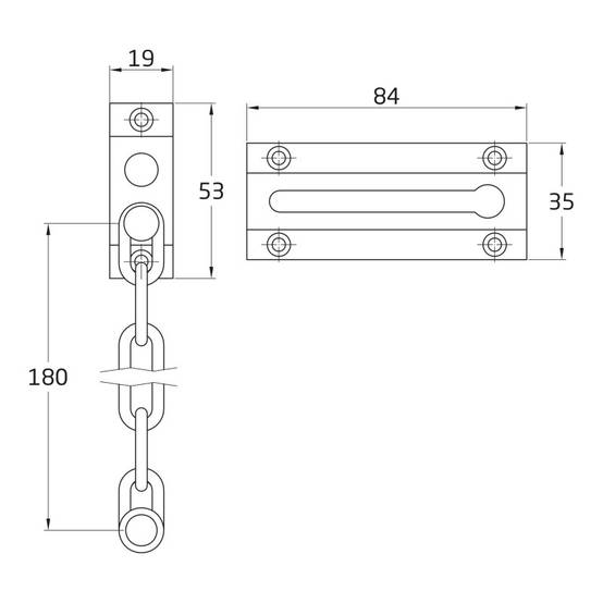Entrebâilleur de porte chaînette 1 - Laiton - Chromé brillant | Amig - Image 8