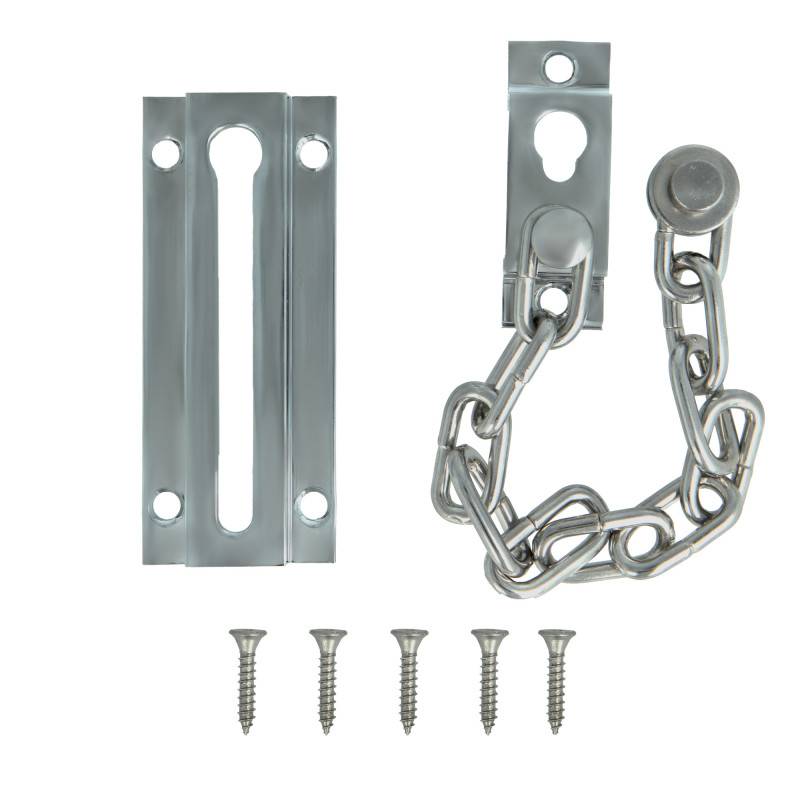 Entrebâilleur de porte chaînette  1 - Laiton - Chromé brillant | Amig - Image 6