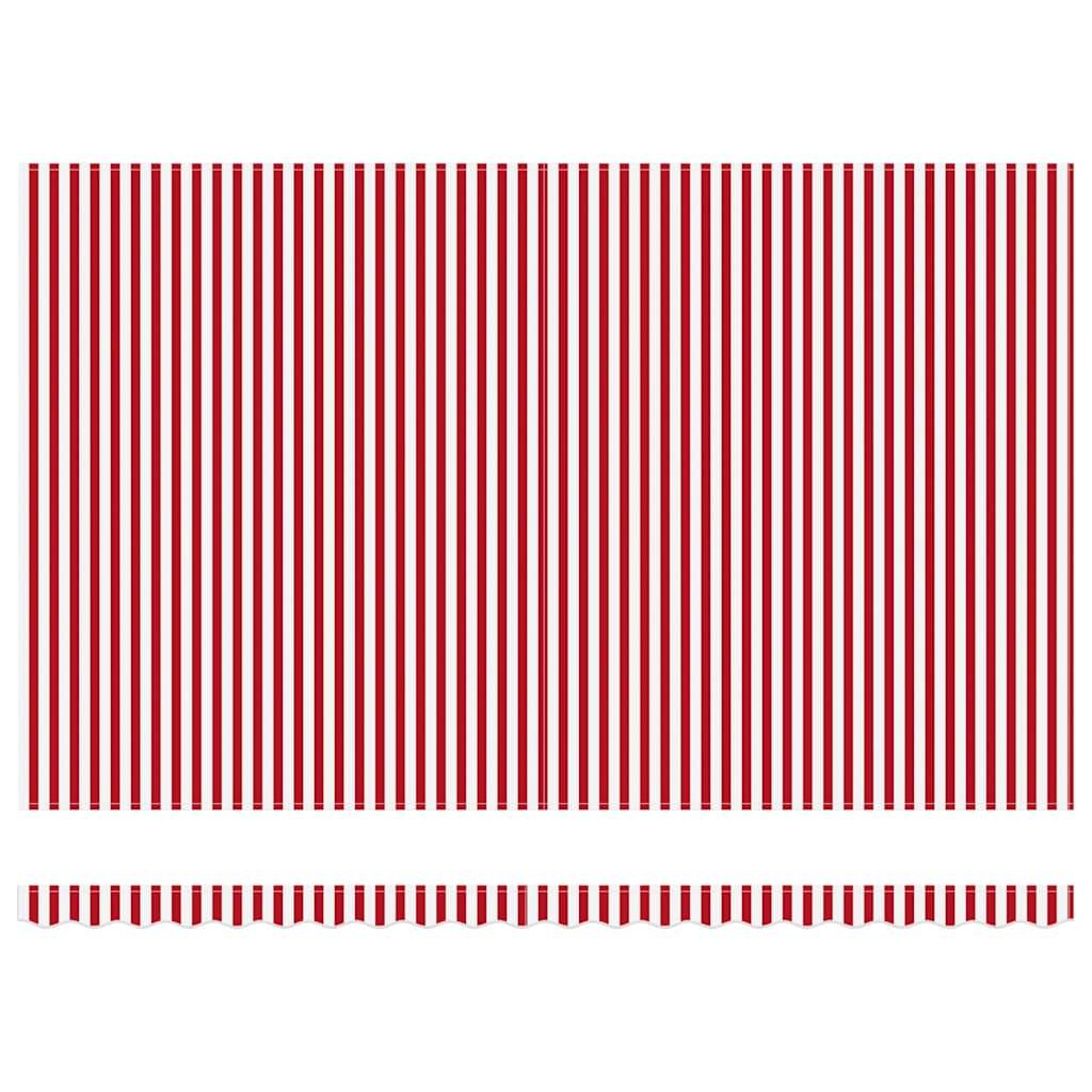 Vidaxl - Auvent Rétractable Rouge et Blanc 500 × 300 cm Tissu et Métal vidaXL 3331273 - Image 8