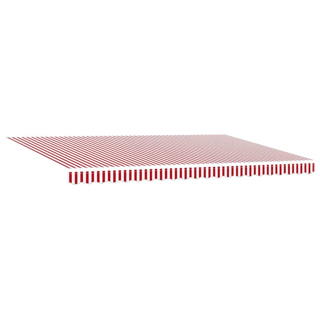 Vidaxl - Auvent Rétractable Rouge et Blanc 500 × 300 cm Tissu et Métal vidaXL 3331273 - Image 6