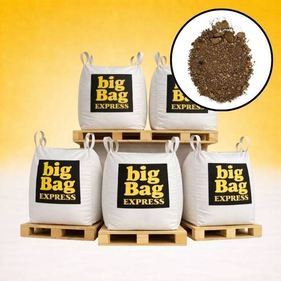 PACK 5 X BIG BAG de 1m³ (+/- 7T) Terre Criblée Amendée Compostée à 5% - Livraison PREMIUM - Image 1