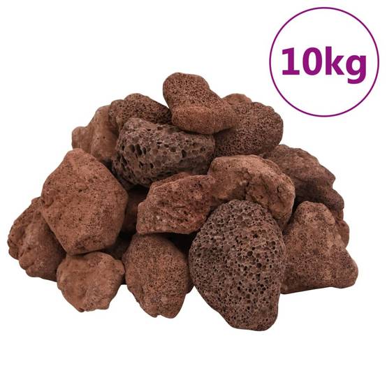 Pierres de Lave pour Aquascaping et Paillage Décoratif 10 kg Rouge 5-8 cm - ComfortXL Outdoor Living - Image 2